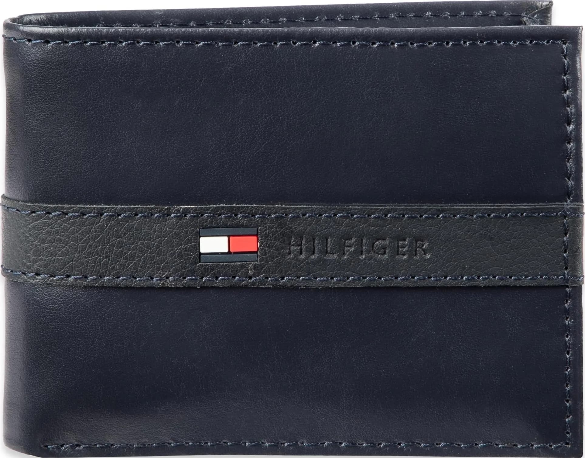 Tommy Hilfiger Men's Slim Bifold Leather Wallet with Removable ID Window, Navy Ned, 10.16 cm x 11.43 cm (4 in x 4.5 in) - main product image