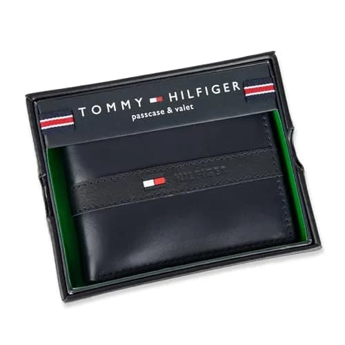 Tommy Hilfiger Men's Slim Bifold Leather Wallet with Removable ID Window, Navy Ned, 10.16 cm x 11.43 cm (4 in x 4.5 in) thumbnail 5