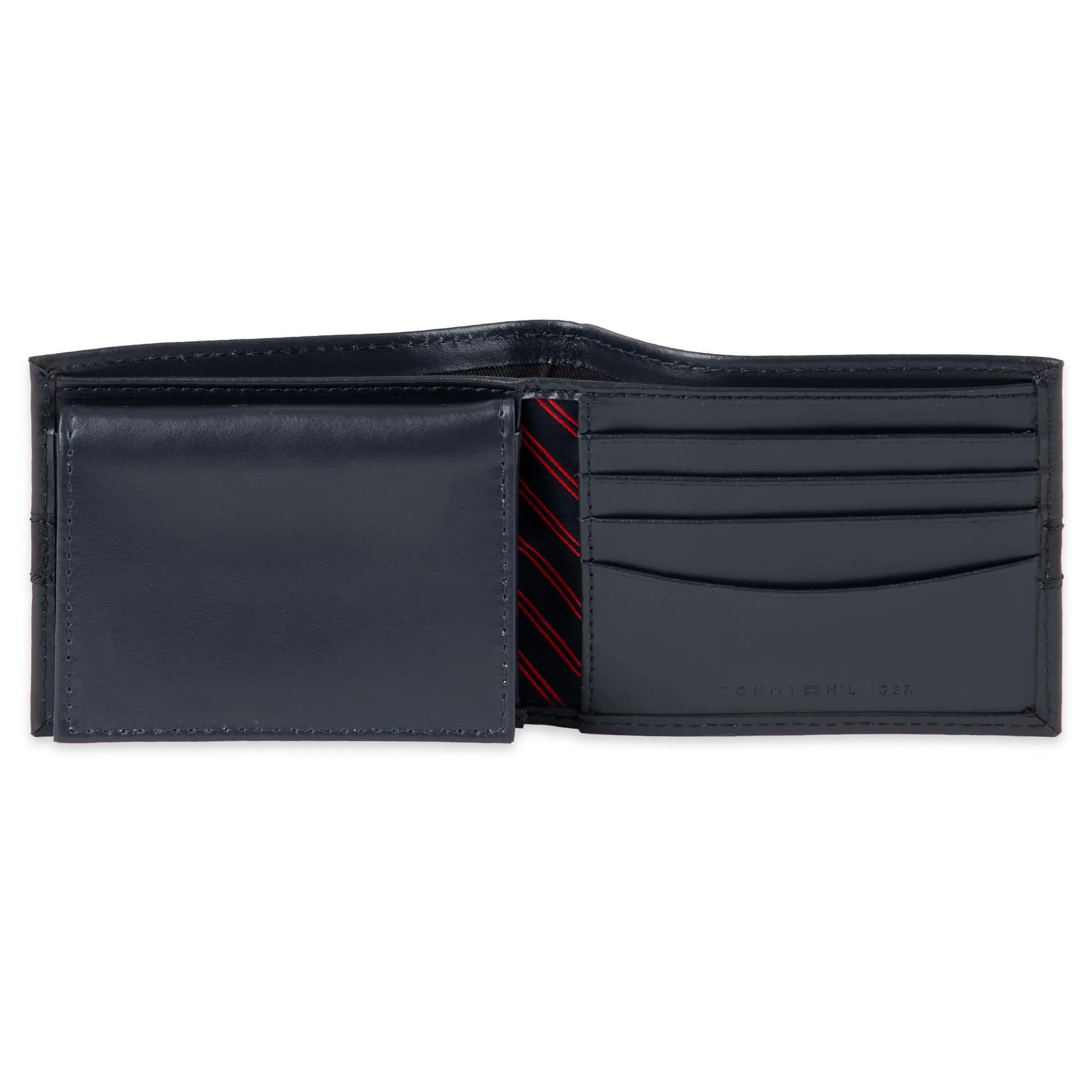 Tommy Hilfiger Men's Slim Bifold Leather Wallet with Removable ID Window, Navy Ned, 10.16 cm x 11.43 cm (4 in x 4.5 in) - view 2