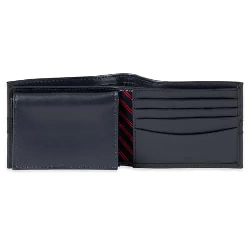 Tommy Hilfiger Men's Slim Bifold Leather Wallet with Removable ID Window, Navy Ned, 10.16 cm x 11.43 cm (4 in x 4.5 in) thumbnail 2