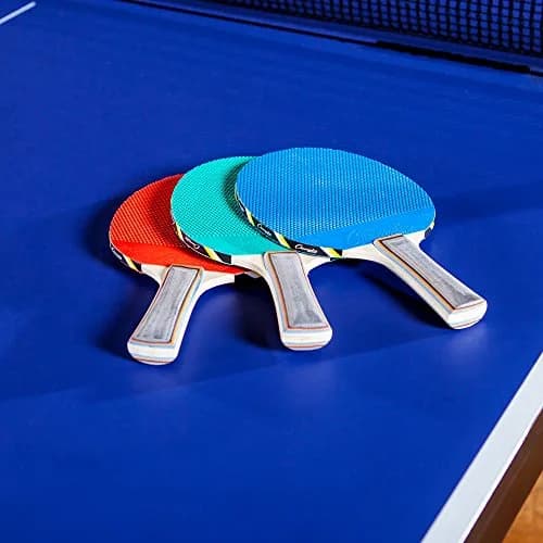 Champion Sports Table Tennis Paddle, Assorted Colors | 5 Ply Rubber Face, Straight Handle, Assorted Colors thumbnail 7