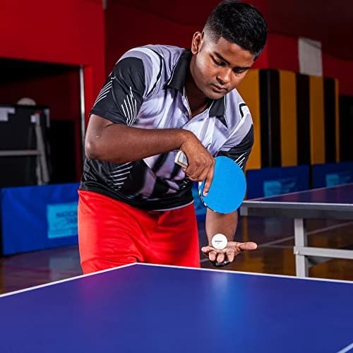 Champion Sports Table Tennis Paddle, Assorted Colors | 5 Ply Rubber Face, Straight Handle, Assorted Colors thumbnail 8