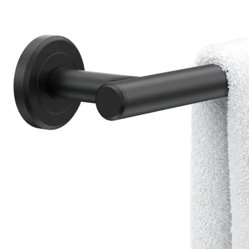 Gatco Latitude II 18" Towel Bar Matte Black | Seamless Modern Bathroom Accessory thumbnail 1