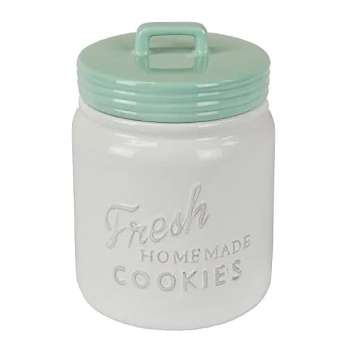 DII Ceramic Cookie Jar Aqua 2.27 kg (5 lb) | Airtight Seal for Freshness thumbnail 1