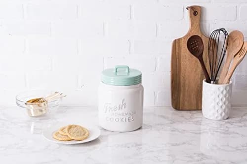 DII Ceramic Cookie Jar Aqua 2.27 kg (5 lb) | Airtight Seal for Freshness thumbnail 5
