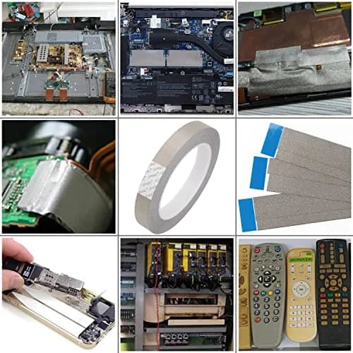 GENNEL Conductive Fabric Tape 30mm x 20M | EMI Shielding, Electrical Conductivity, High Temperature Resistance thumbnail 5