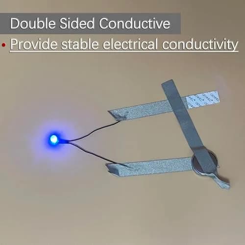 GENNEL Conductive Fabric Tape 10mm x 20M | EMI Shielding, High Conductivity, Flexibility thumbnail 3