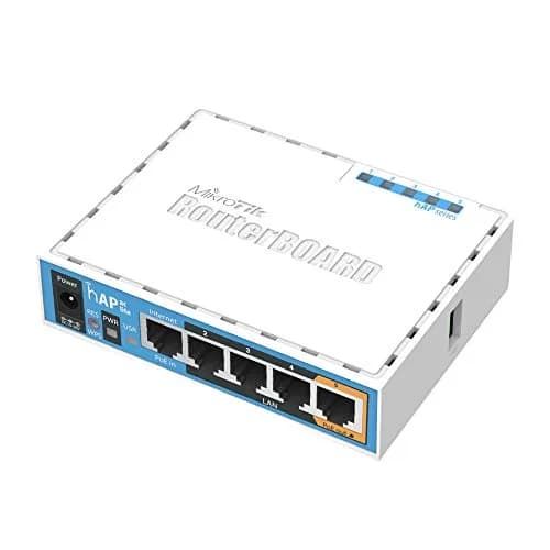 MikroTik hAP ac lite Dual-Band WiFi Access Point RB952Ui-5ac2nD-US | 5 Ethernet Ports, 650MHz CPU, 64MB RAM thumbnail 1