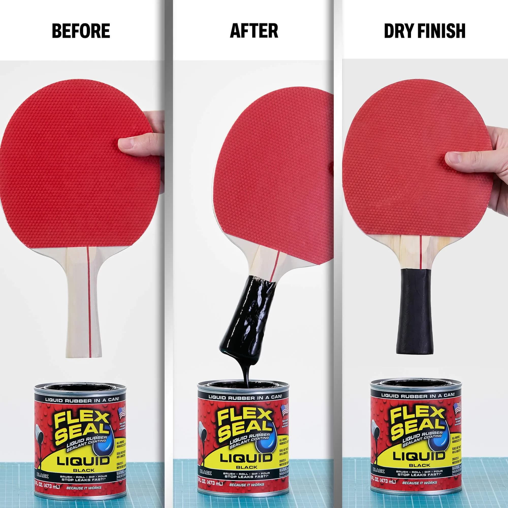 Flex Seal Liquid Rubber Sealant Coating Black 473ml (16 oz) | Waterproof, UV Resistant, Stops Leaks Fast - view 4