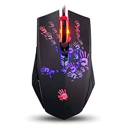 Bloody A60L Optical Gaming Mouse with Light Strike Switch & Scroll - 8 Programmable Buttons, 4000 CPI, Metal Feet | PC Gaming Mouse thumbnail 1