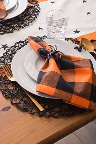 DII Woven Paper Tabletop Collection Round Placemat Set 38cm (15" Dia) | Black, 6-Piece Set thumbnail 6