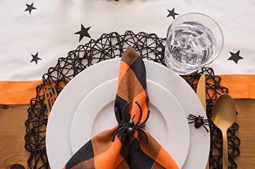 DII Woven Paper Tabletop Collection Round Placemat Set 38cm (15" Dia) | Black, 6-Piece Set thumbnail 7