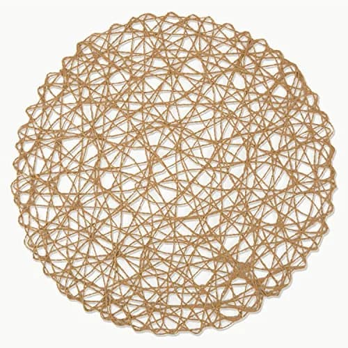 DII Woven Paper Round Placemats Set of 6, 15 inch (38 cm) Diameter | Elegant Holiday Table Decor thumbnail 3