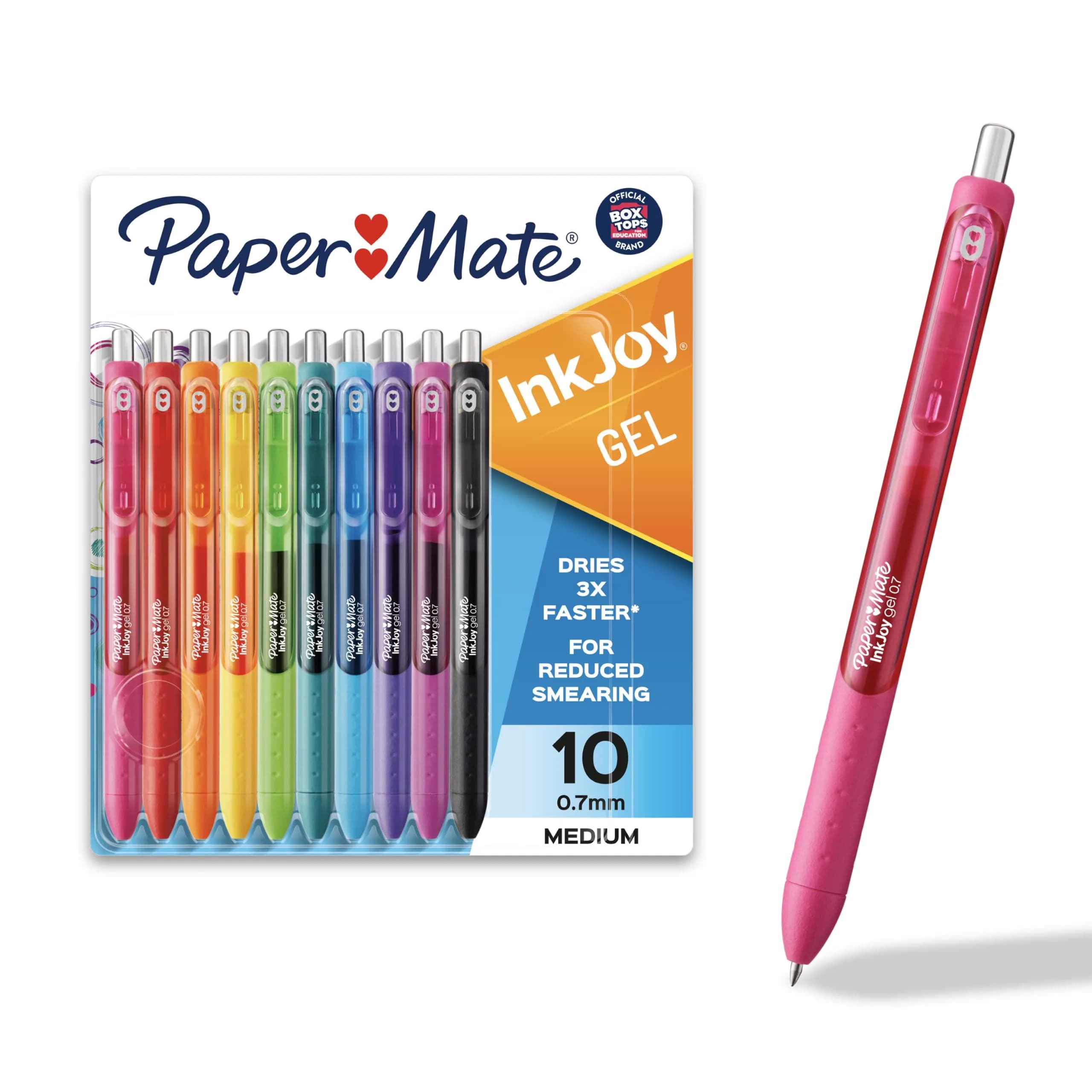 Paper Mate InkJoy Gel Pens 10 Count | Fast-Drying, Vibrant Colors, Comfortable Grip