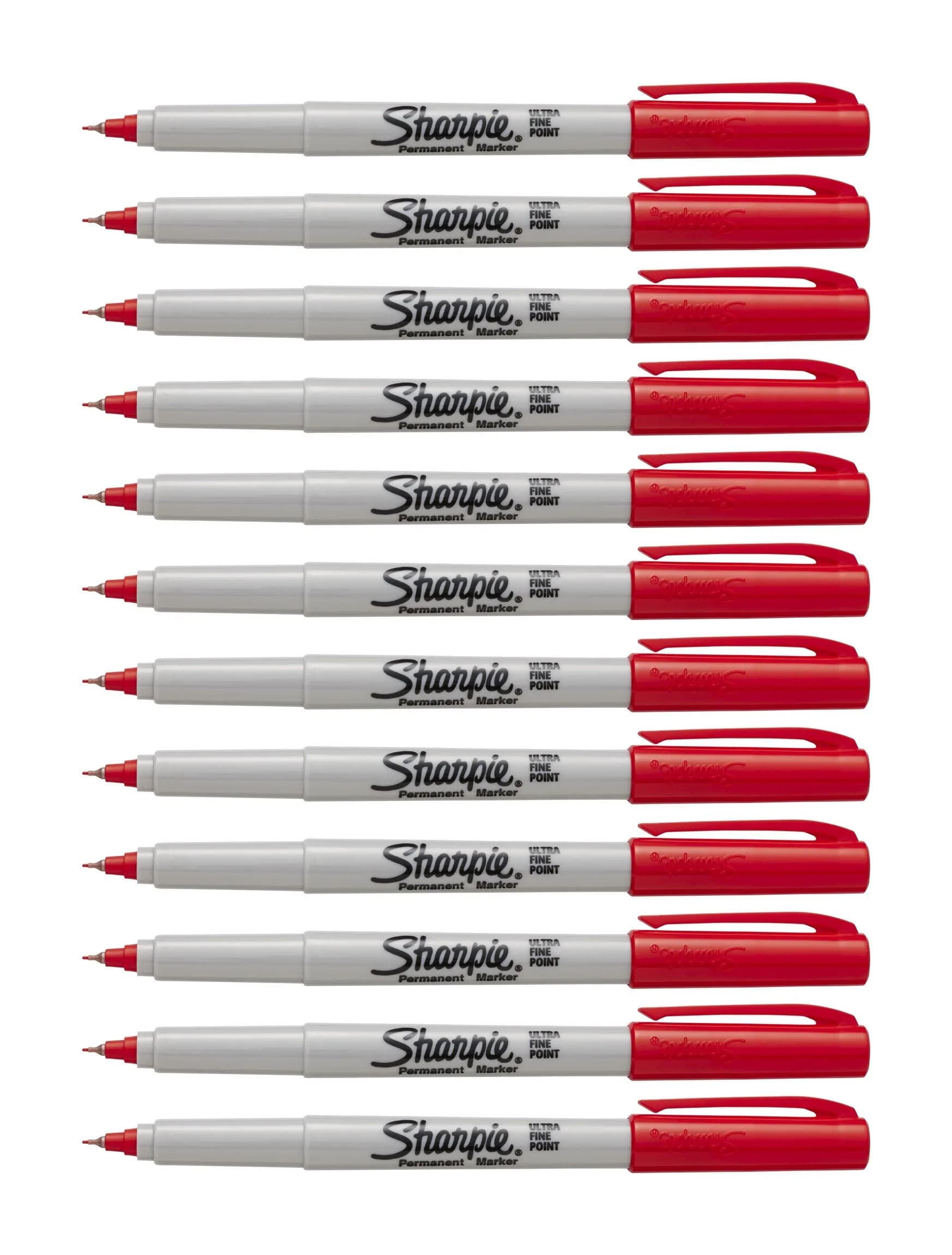 Sharpie Color Burst Permanent Markers, Ultra-Fine Point, Red, 12 Count (0.5 mm) | AP Certified Ink — Red