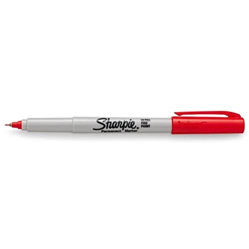 Sharpie Color Burst Permanent Markers, Ultra-Fine Point, Red, 12 Count (0.5 mm) | AP Certified Ink thumbnail 2