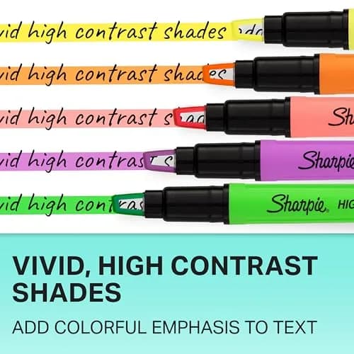 Sharpie Clear View Highlighter Sticks, Chisel Tip, Assorted Colors, 8-Pack | Essential School & Teacher Supplies thumbnail 5