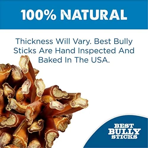 Best Bully Sticks 12 Inch Bully Sticks for Dogs - 10 Count Natural, Grass-Fed Beef | Protein & Dental Support thumbnail 3