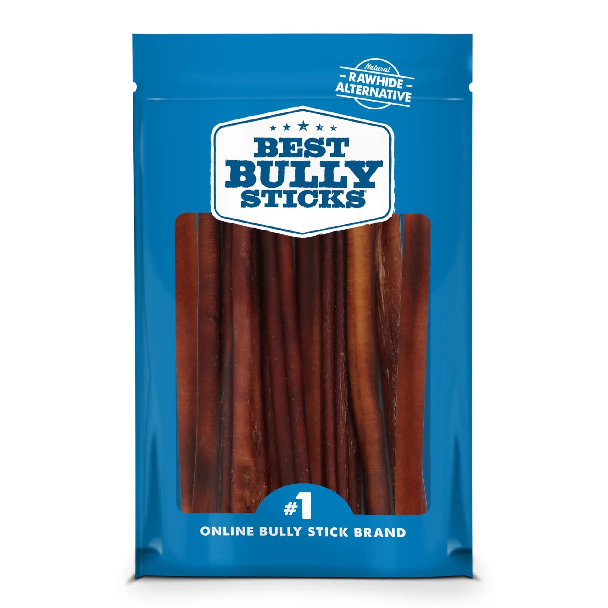 Best Bully Sticks 12 Inch Bully Sticks for Dogs - 10 Count Natural, Grass-Fed Beef | Protein & Dental Support - main product image