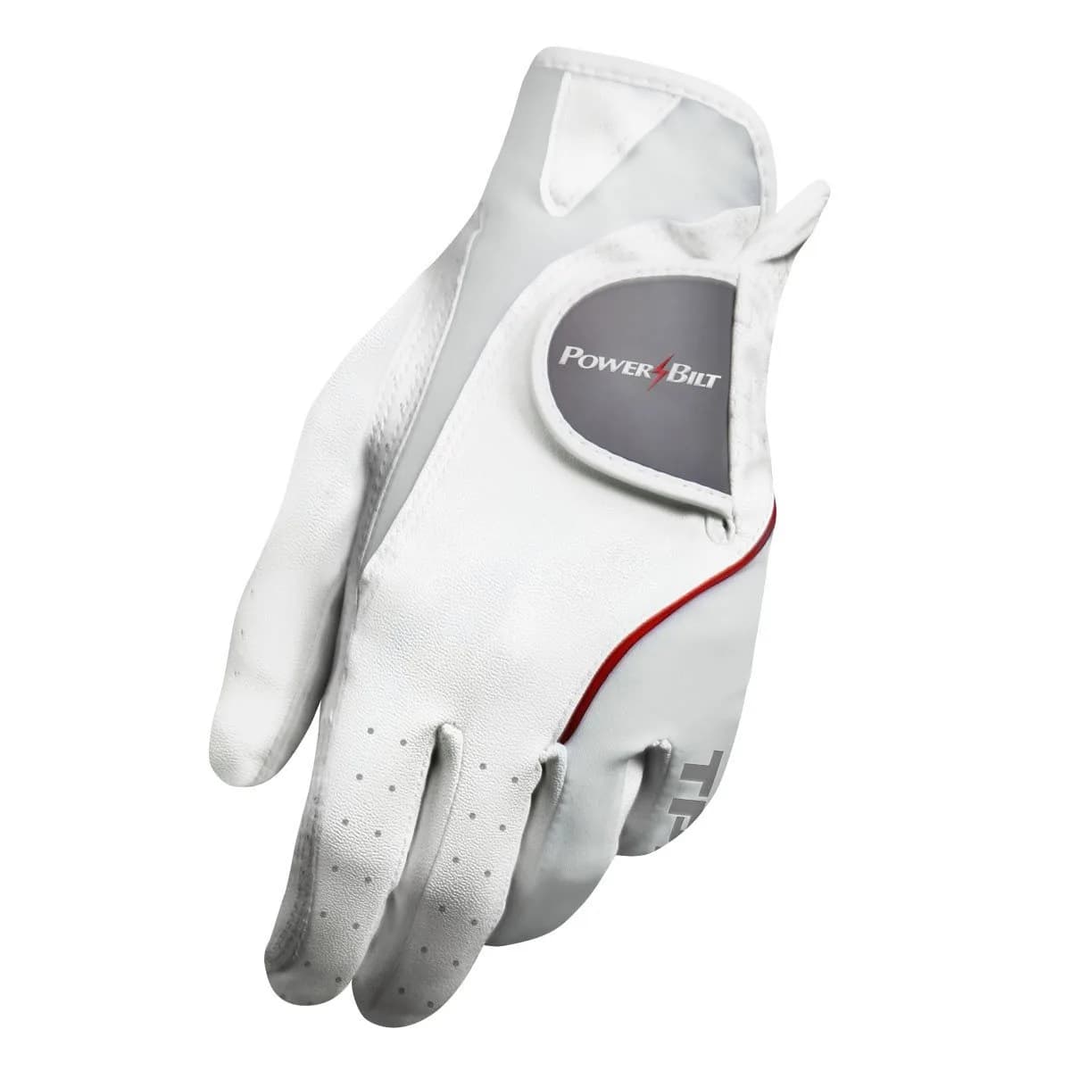 Powerbilt TPS Cabretta Tour Golf Glove for Women, Large, White | Ultra-Soft Leather & Lycra Fit — White