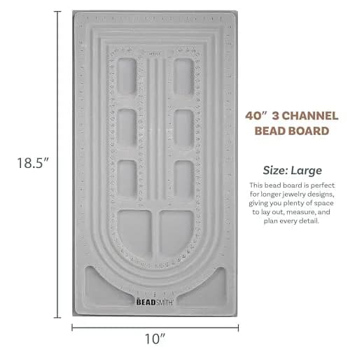 The Beadsmith Bead Board, Grey Flocked | Jewelry Making Surface for Beads & Designs thumbnail 3