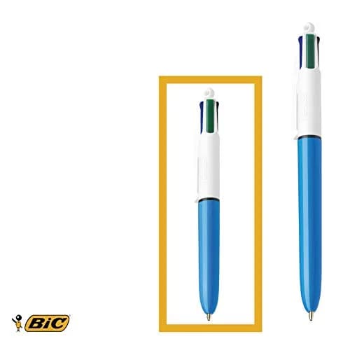 BIC 4 Colours Family Pen Pack of Retractable Ballpoint Pens with Four Ink Colours, Set of 4 (2 Mini, 2 Original) | Multi-Colour, Medium 1.0 mm thumbnail 5