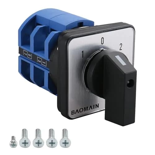 Baomain 63A Rotary Changeover Switch AC 660V 3-Position 2-Phase | Heavy-Duty Industrial Power Control thumbnail 1