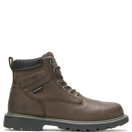 Wolverine Men's Floorhand 6" Waterproof Boot, Dark Brown, 8.5 X-Wide | Durable Waterproof Work Boot thumbnail 1