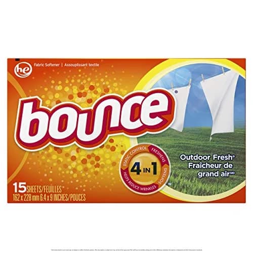 Bounce Outdoor Fresh Scented Fabric Softener Dryer Sheets 15 Count | Reduces Wrinkles & Static Cling thumbnail 1
