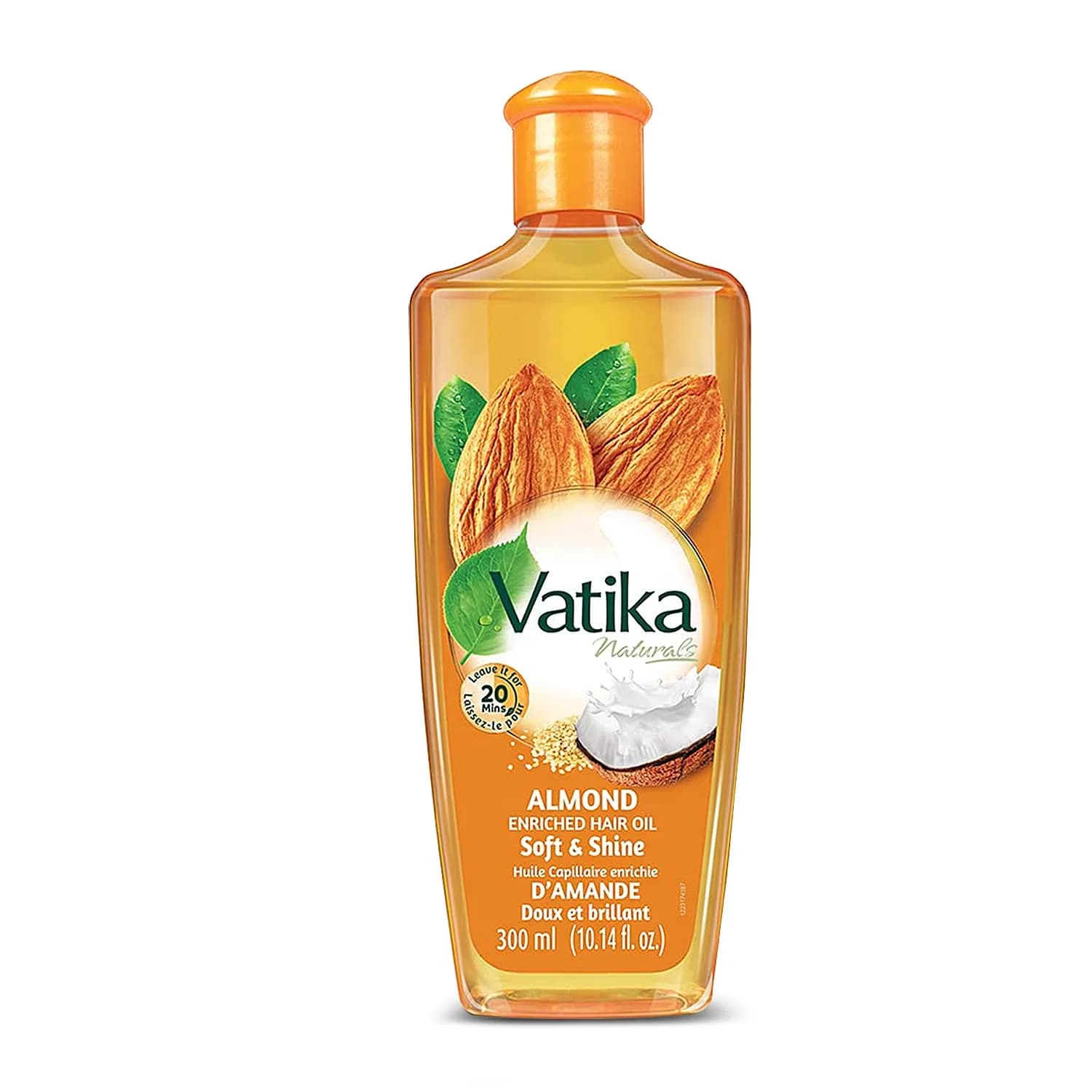 Vatika Naturals Hair Oil - Enriched Formula Scalp Care, 300ml Almond | Nourishing Hair Oil with Almond, Coconut & Sesame for All Hair Types