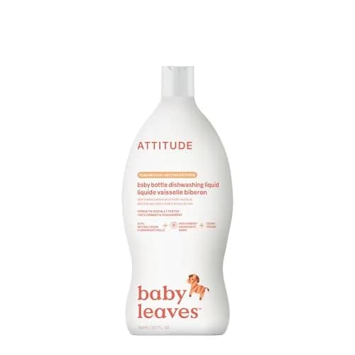 ATTITUDE Baby Bottle & Dish Soap Pear Nectar 700ml (23.7 Fl Oz) | EWG Verified Cleaner for Indian Kitchens thumbnail 1