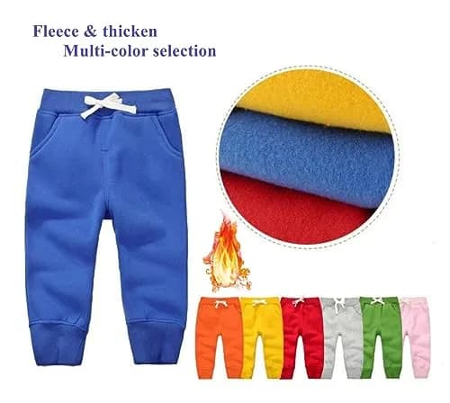 CuteOn Toddler Jogger Pants 3 Years | Warm Cotton Sweatpants for Baby Boys thumbnail 4