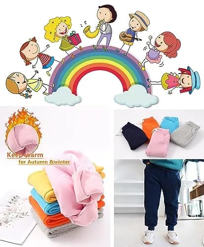 CuteOn Toddler Jogger Pants 3 Years | Warm Cotton Sweatpants for Baby Boys thumbnail 6