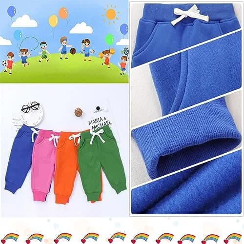 CuteOn Toddler Jogger Pants 3 Years | Warm Cotton Sweatpants for Baby Boys thumbnail 2