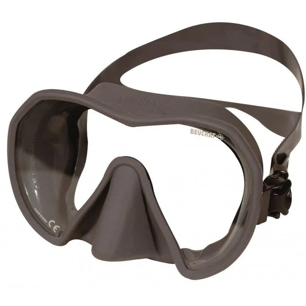 Beuchat Maxlux S Mask Blue for Snorkeling, Scuba Diving, Freediving, Swimming | Panoramic Single Lens Mask 127 cm³ - view 5