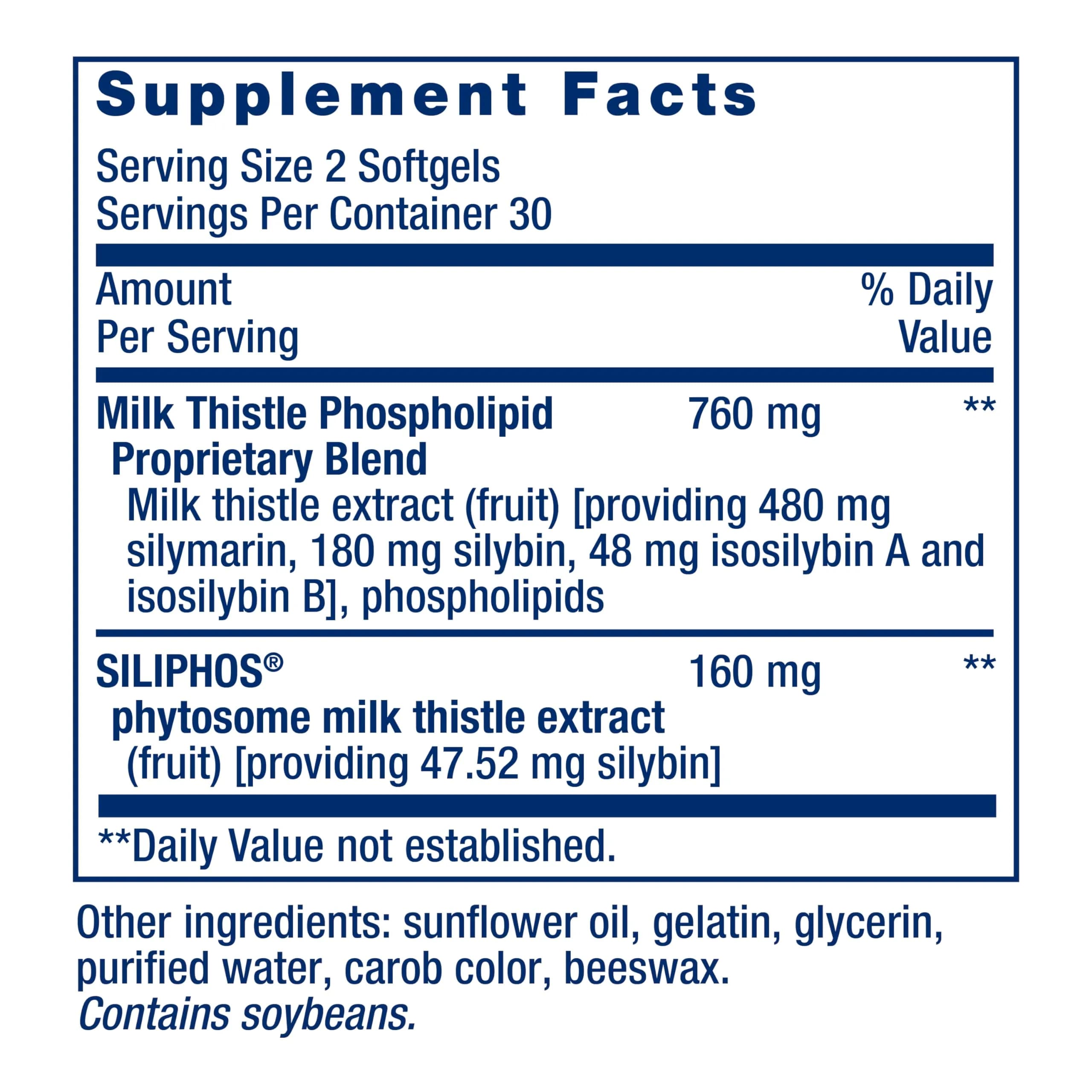 Life Extension Advanced Milk Thistle Softgels 60 Count (1.7 oz) | Bioavailable Silymarin & Silybin for Liver Health - view 3