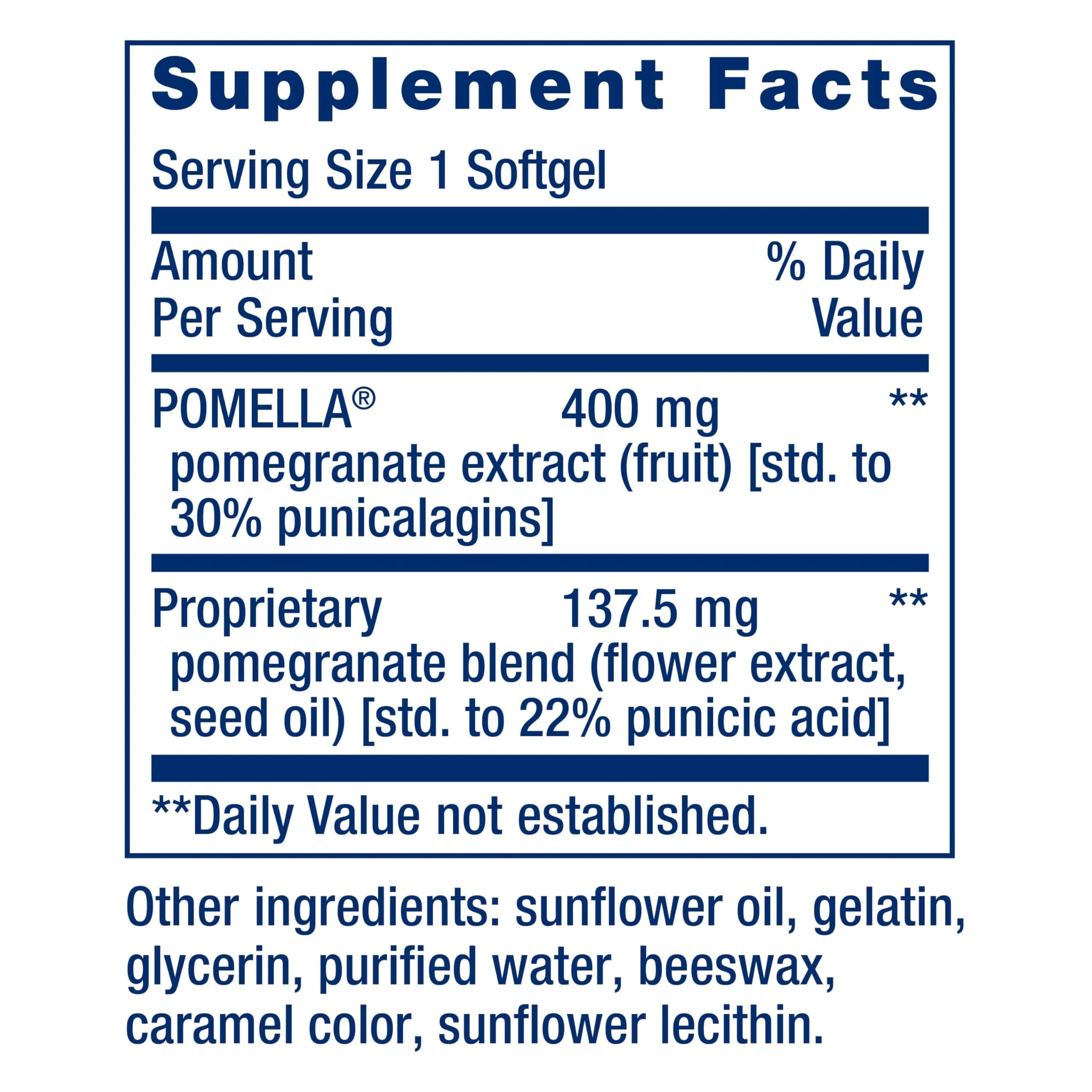 Life Extension Pomegranate Complete Softgels 30 Count (Pack of 1) | Cardiovascular Health & Antioxidant Support - view 3