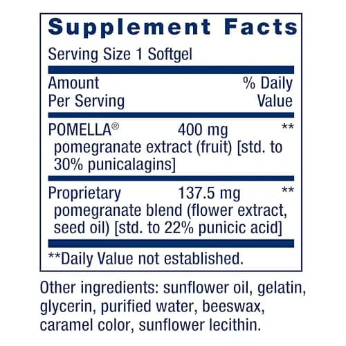 Life Extension Pomegranate Complete Softgels 30 Count (Pack of 1) | Cardiovascular Health & Antioxidant Support thumbnail 3