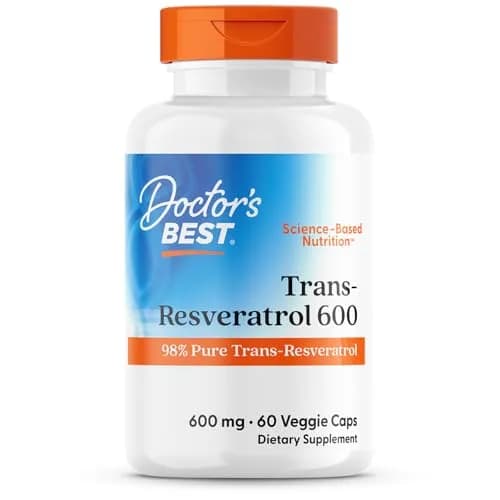 Doctor's Best Trans Resveratrol Supplement 600 mg Capsules | Antioxidant & Cell Protection — Caps