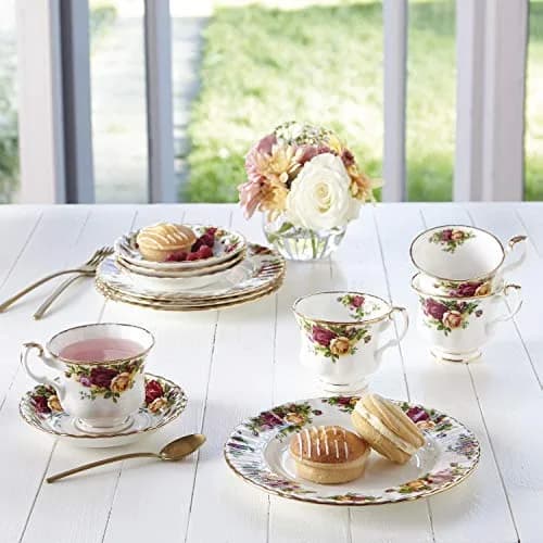Royal Albert Old Country Roses 3 Piece Set (Teacup, Saucer & Plate) | Elegant Bone China Dinnerware (8") thumbnail 4