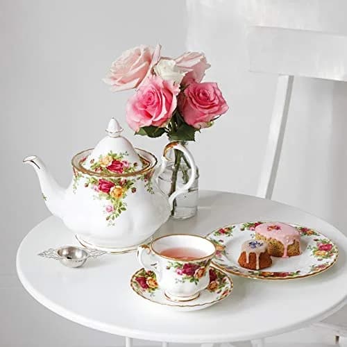 Royal Albert Old Country Roses 3 Piece Set (Teacup, Saucer & Plate) | Elegant Bone China Dinnerware (8") thumbnail 2