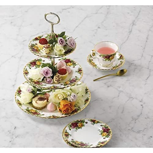 Royal Albert Old Country Roses 3 Piece Set (Teacup, Saucer & Plate) | Elegant Bone China Dinnerware (8") thumbnail 3