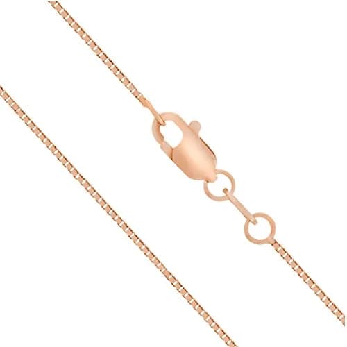 Honolulu Jewelry Company 14K Rose Gold Necklace | 20 Inch Box Chain, Sturdy Lobster Clasp thumbnail 2