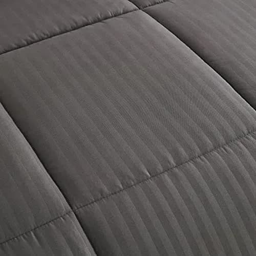 Sweet Home Collection Queen Comforter Set 8 Piece Bed in a Bag with Bed Skirt, Fitted Sheet, Flat Sheet, 2 Pillowcases, 2 Pillow Shams, Dobby Gray thumbnail 4