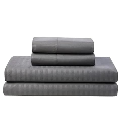 Sweet Home Collection Queen Comforter Set 8 Piece Bed in a Bag with Bed Skirt, Fitted Sheet, Flat Sheet, 2 Pillowcases, 2 Pillow Shams, Dobby Gray thumbnail 5