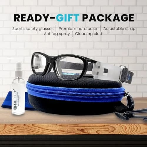 BLUE CUT Safety Basketball Goggles for Kids | Anti-Fog, Adjustable Strap, Durable Plastic Frame thumbnail 7