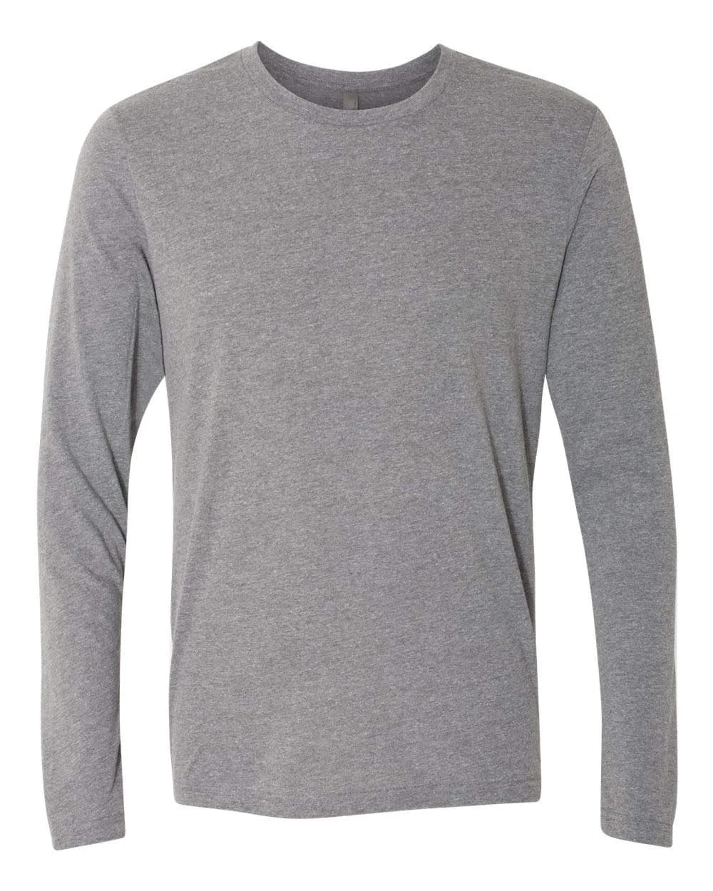 The Next Level Men's Rib-Knit Tri-Blend Long-Sleeve T-Shirt, M, Premium Heather | Comfortable, Durable & Imported — Premium Heather