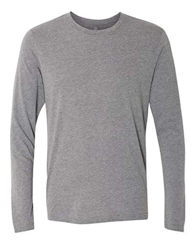 The Next Level Men's Rib-Knit Tri-Blend Long-Sleeve T-Shirt, M, Premium Heather | Comfortable, Durable & Imported thumbnail 1