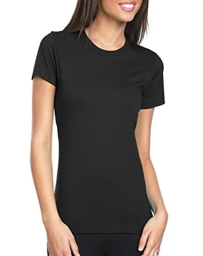 Next Level Women's Signature Style Boyfriend Jersey T-Shirt Black XXX-Large | Classic Crew Neck Cotton Tee thumbnail 1