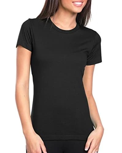 Next Level Women's Signature Style Boyfriend Jersey T-Shirt Black XXX-Large | Classic Crew Neck Cotton Tee thumbnail 3